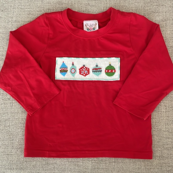 The Smocking Place Christmas top and bloomer set, size 3T 🎄 - Picture 3 of 5